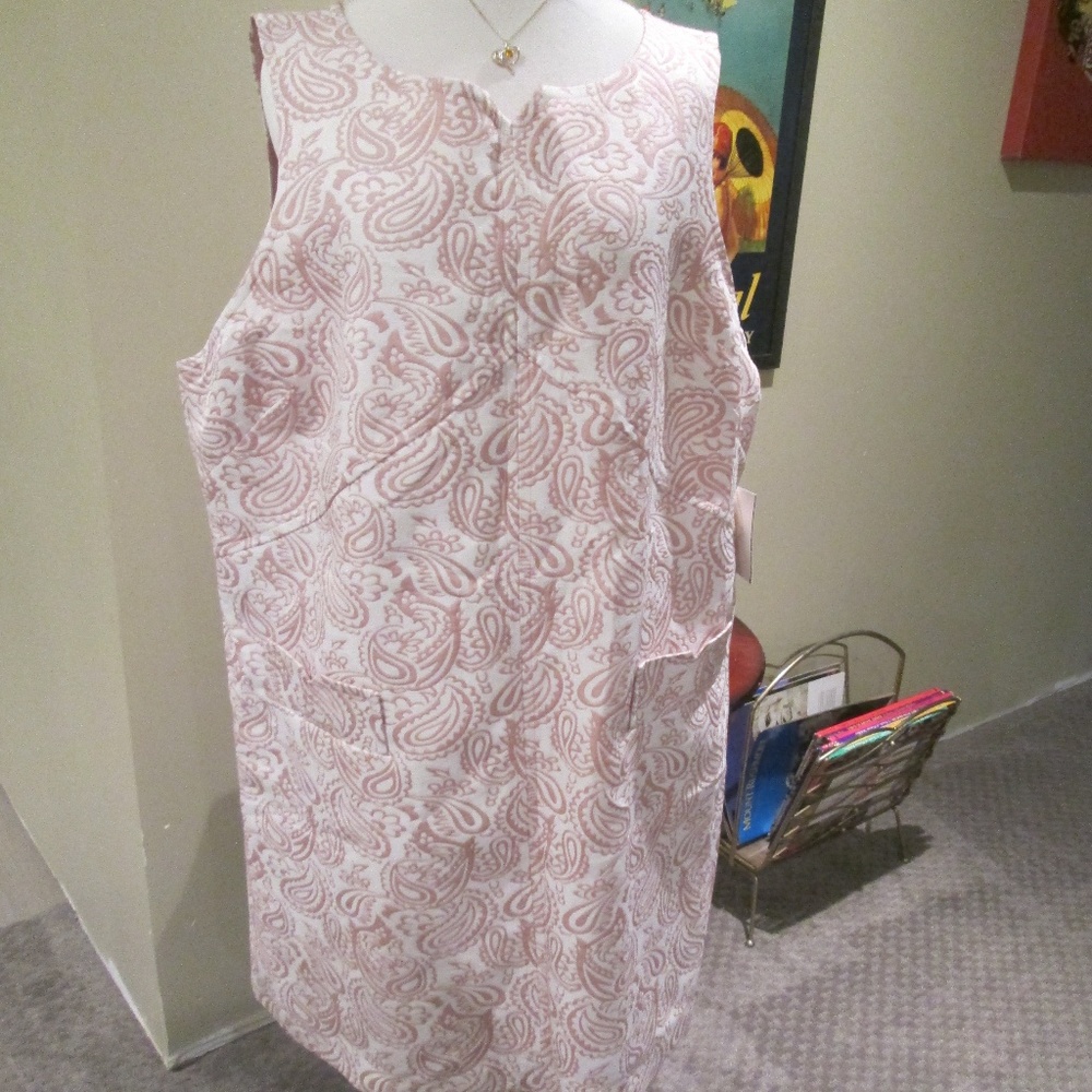 Victoria Beckham Blush Pink Paisley Mini Sheath Dress - Picture 5 of 8